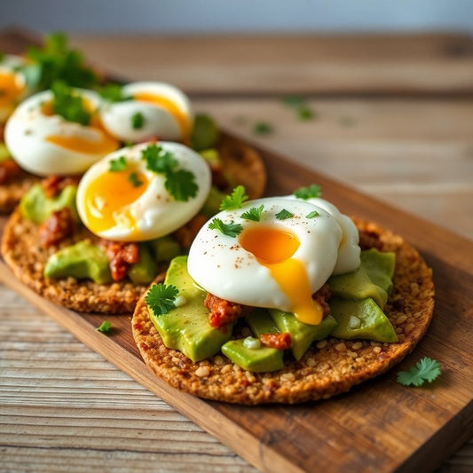 Tostadas de Aguacate con Huevo Pochado